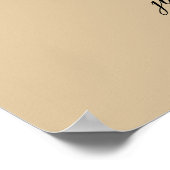 KraftモダンとBlack Scriptの結婚歓迎 ポスター (角)