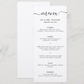 Kraftモダンのメ結婚ニュー メニュー (正面/裏面)