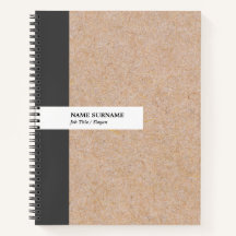 Kraftモダンエレガントストライプ8.5・11スパイラルノートブック