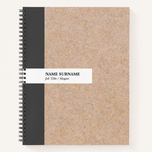 Kraftモダンエレガントストライプ8.5・11スパイラルノートブック ノートブック (正面)