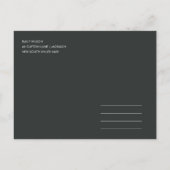 KRAFTモダンタイポグラフィ写真SAVE THE DATE 案内ポストカード (裏面)