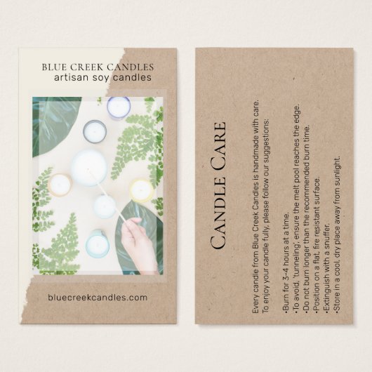 Kraftモダンフォトキャンドルカ気にード (正面&裏面)