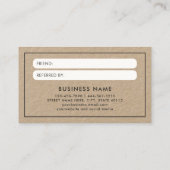 Kraftモダン紙はっきりした友達の紹介を参照 名刺 (裏面)