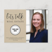 Kraftモダン紙エテ実在ートマーケティング追加ロゴ ポストカード (正面)