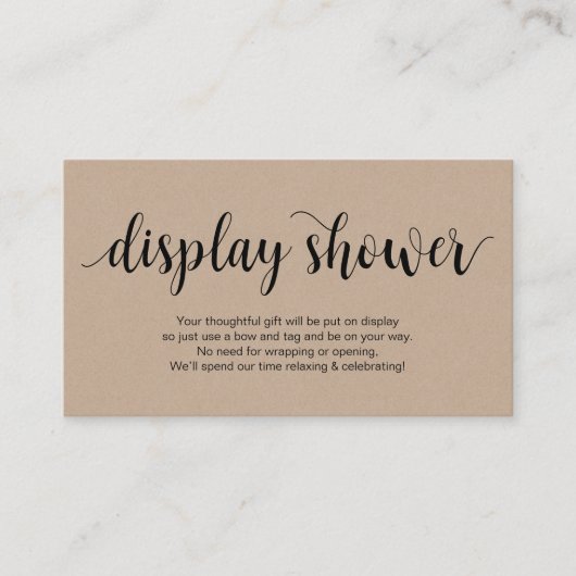 Kraftモダン、Black Script、Display Shawer エンクロージャーカード (正面)