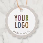 Kraftロゴつるラベルと丸いスキャロップ フェイバータグ (裏面)