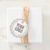 Kraftロゴつるラベルと丸いスキャロップ フェイバータグ (インサイチュ)