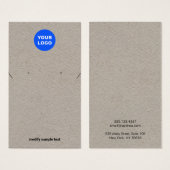 Kraftロゴのネックレスとイヤリング表示カードを追加 (正面&裏面)