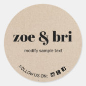 Kraftロゴの追加 ラウンドシール (正面)