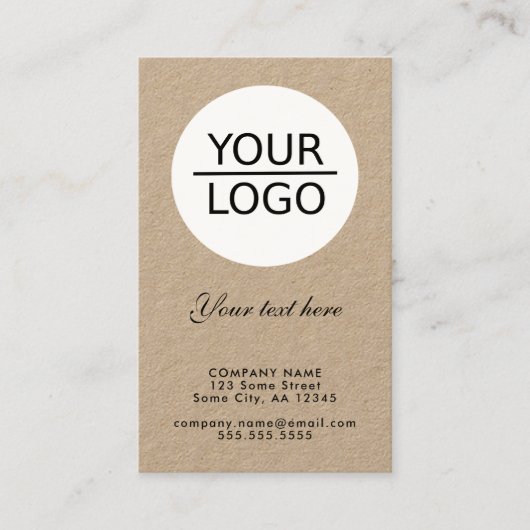 Kraftロゴを追加する文字カスタムプロモーション 名刺 (正面)