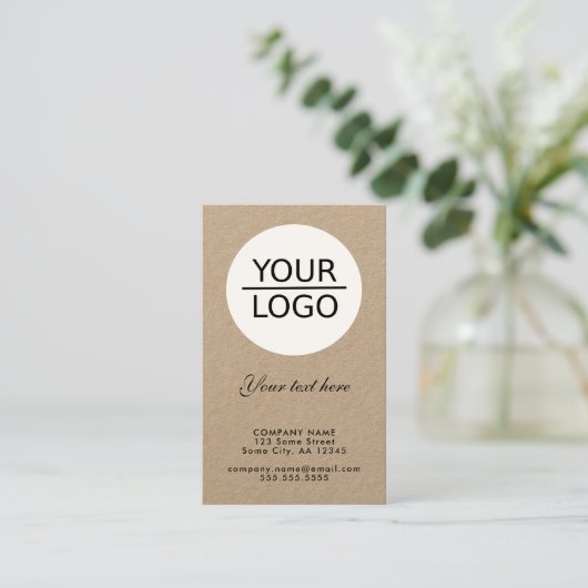 Kraftロゴを追加する文字カスタムプロモーション 名刺 (スタンド正面)