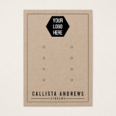 Kraftロゴを追加する複数のイヤリングディスプレイカード (正面)