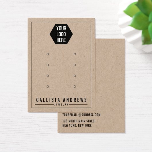 Kraftロゴを追加する複数のイヤリングディスプレイカード (デスク)