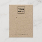 Kraftロゴパーソナライズされたイヤリングディスプレイカード 名刺 (正面)