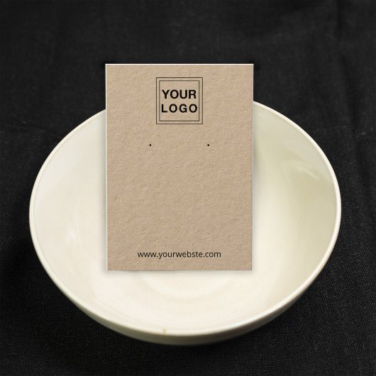 Kraftロゴパーソナライズされたイヤリングディスプレイカード 名刺