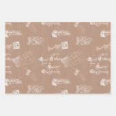 Kraftヴィンテージはがき、メッセージ、プレイド  ラッピングペーパーシート (正面)