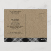 Kraft上のバッファローのプレイドMerryクリスマスフォト ポストカード (裏面)