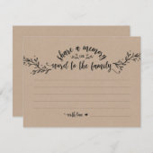 Kraft共有a素朴メモリカード 招待状 (正面/裏面)