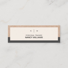 Kraft印刷ミニマリストクリーンレイアウトモダン スキニー名刺