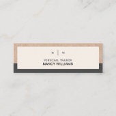 Kraft印刷ミニマリストクリーンレイアウトモダン スキニー名刺 (正面)