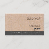 Kraft印刷ミニマリストクリーンレイアウトモダン 名刺 (裏面)