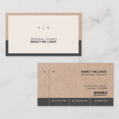 Kraft印刷ミニマリストクリーンレイアウトモダン 名刺 (正面/裏面)