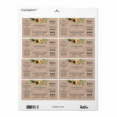 Kraft国空白のテーマ付きキャンドルラベル ラベル (フルシート)