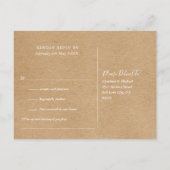 Kraft曲素朴リクエストRSVPポストカード インビテーションポストカード (裏面)