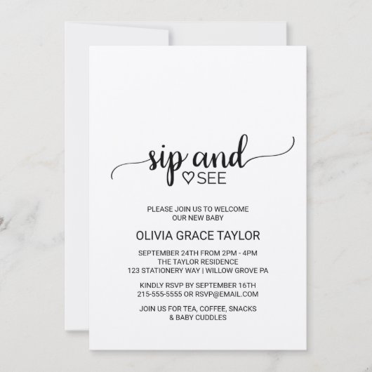 Kraft書素朴道のSipと参照 招待状 (正面)