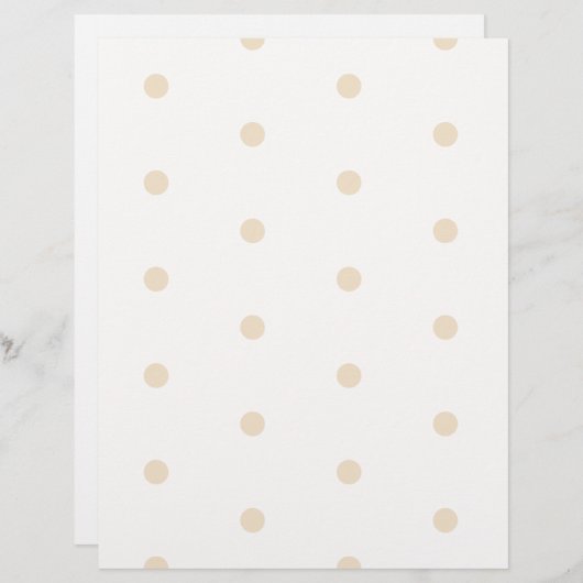 Kraft水玉模様オンホワイト文房具 (正面/裏面)