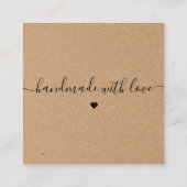 Kraft紙カスタムロゴありがとうご協力 スクエア名刺 (裏面)