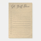 Kraft紙スクリプトリストを実行する物を取得 ポストイット (正面)