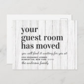 Kraft紙モダン新しいアドレスの移動告知 ポストカード (正面/裏面)