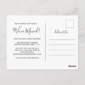 Kraft紙モダン新しいアドレスの移動告知 ポストカード (裏面)