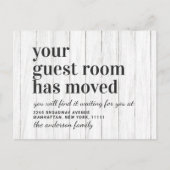 Kraft紙モダン新しいアドレスの移動告知 ポストカード (正面)