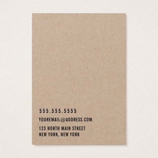 Kraft紙ロゴのイヤリング表示カードを追加 (裏面)