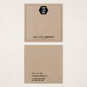 Kraft紙ロゴのイヤリング表示カードを追加 (正面&裏面)