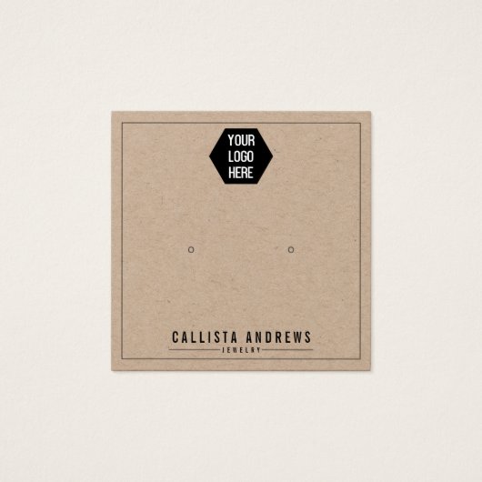 Kraft紙ロゴのイヤリング表示カードを追加 (正面)