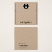 Kraft紙ロゴのネックレス表示カードを追加 (正面&裏面)