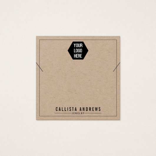 Kraft紙ロゴのネックレス表示カードを追加 (正面)