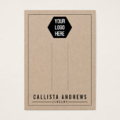 Kraft紙ロゴを追加するヘアクリップ表示カード (正面)