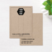 Kraft紙ロゴを追加するヘアクリップ表示カード (デスク)