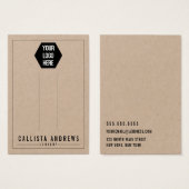 Kraft紙ロゴを追加するヘアクリップ表示カード (正面&裏面)