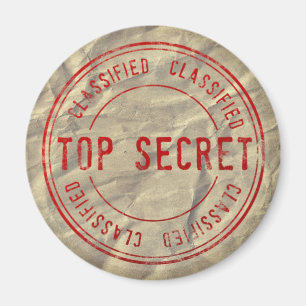 Kraft紙磁石上のTop Secret Confidential マグネット