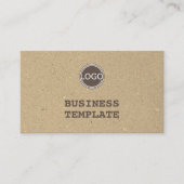 Kraft紙素朴ヴィンテージシンプルとロゴ 名刺 (正面)