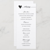 kraft素朴のメ結婚ニューハート書道 メニュー (正面/裏面)