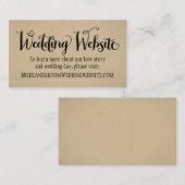 Kraft素朴の結婚Websiteブラックスクリプト エンクロージャーカード (正面/裏面)