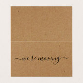 Kraft素朴シンプルのScript Change of Address Card 名刺 (外部フラット)