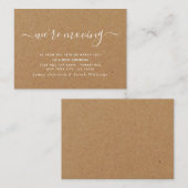 Kraft素朴シンプルスクリプトのアドレスの変更 エンクロージャーカード (正面/裏面)