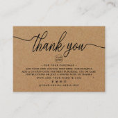 Kraft素朴シンプルスクリプトビジネス エンクロージャーカード (正面)